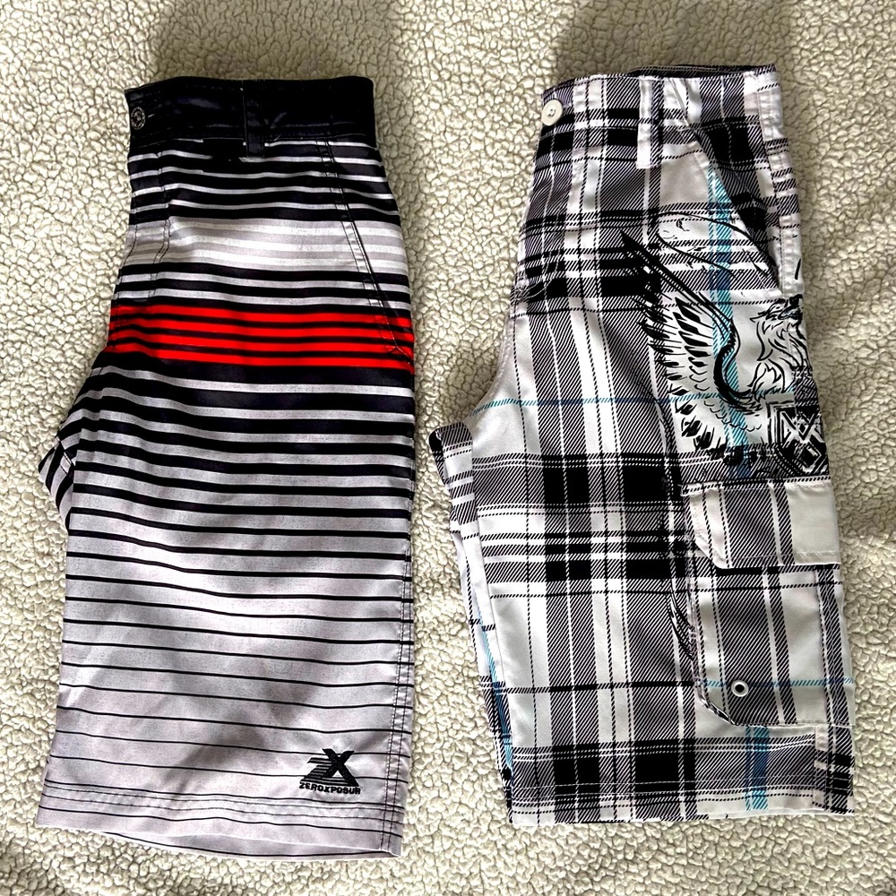 2 Pairs Boys Board Shorts 🌊